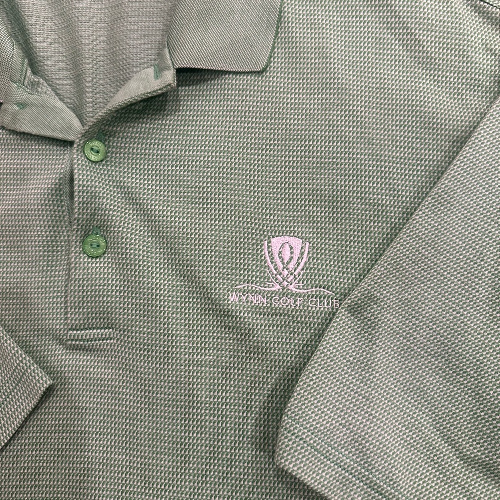 Bugatchi Textured Green Polo Shirt